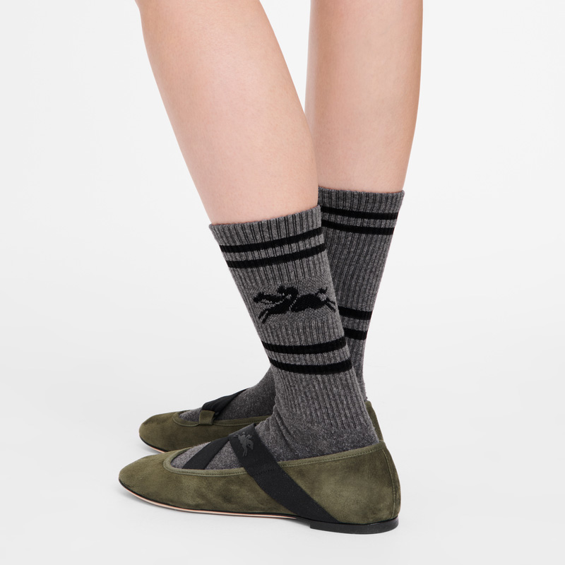 Longchamp | Socks Anthracite - Knit | Anthracite