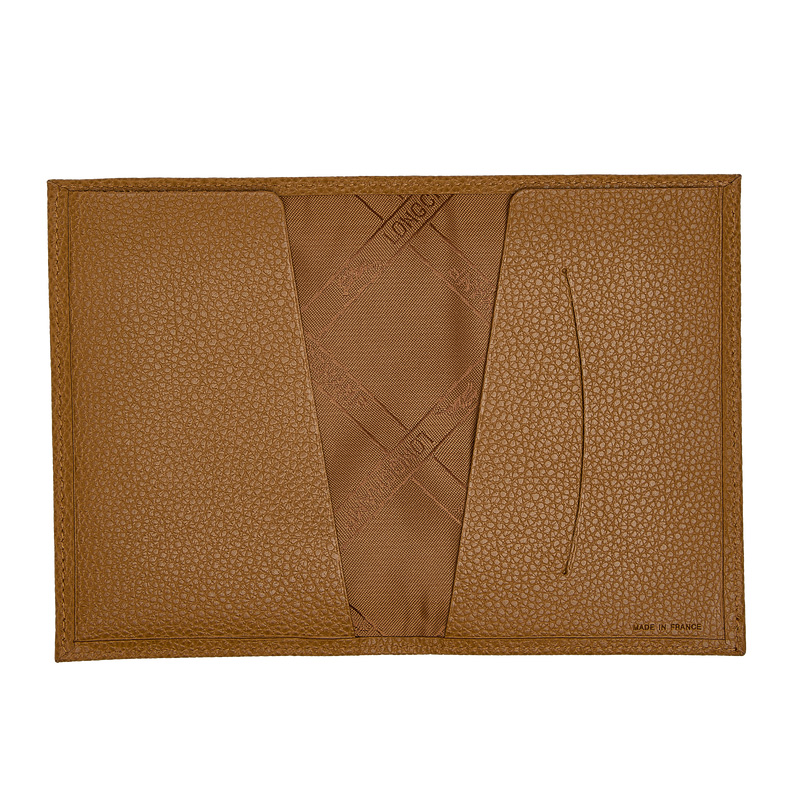 Longchamp | Le Foulonné Passport cover Walnut - Leather | Walnut