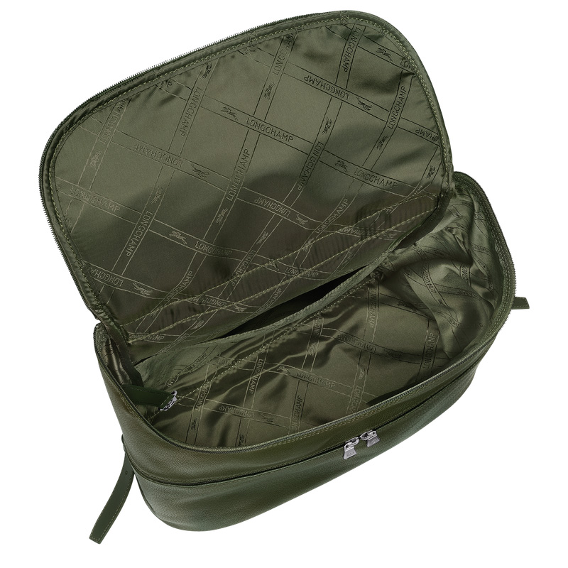 Longchamp | Le Foulonné Backpack Khaki - Leather | Khaki