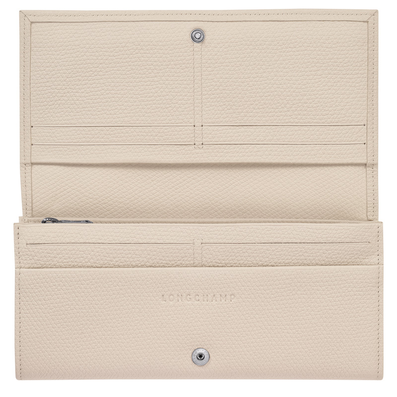 Longchamp | Le Roseau Flap wallet Paper - Leather | Paper