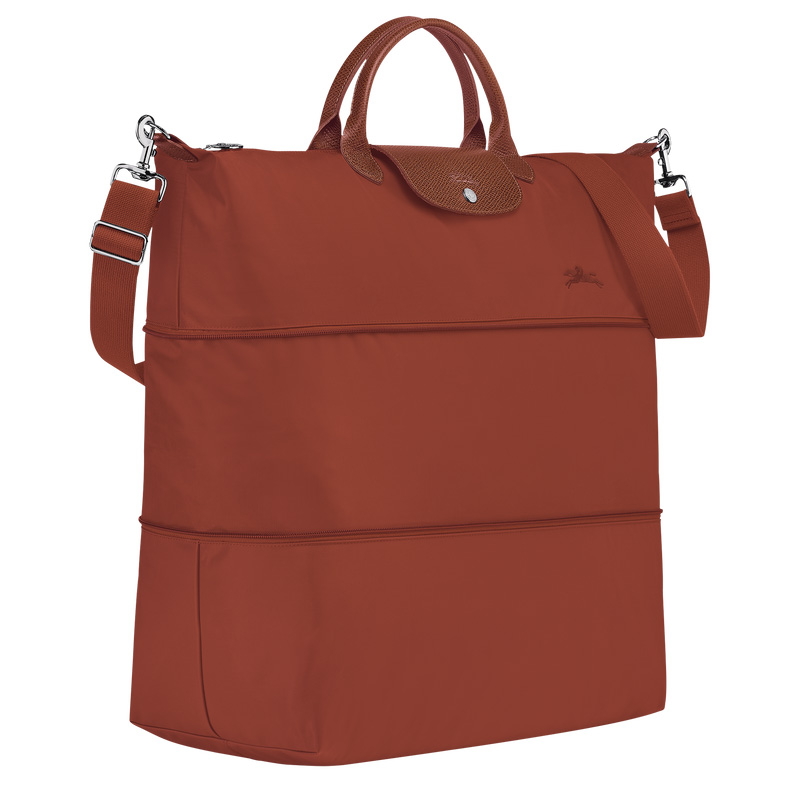 Longchamp | Le Pliage Green Travel bag expandable Chestnut - Recycled canvas | Chestnut