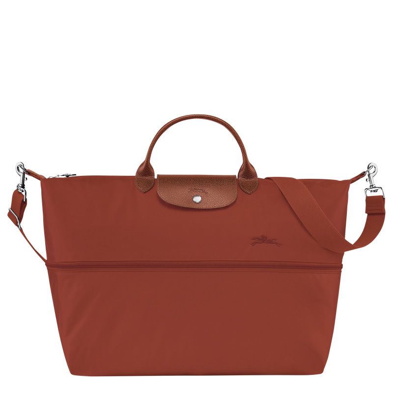 Longchamp | Le Pliage Green Travel bag expandable Chestnut - Recycled canvas | Chestnut