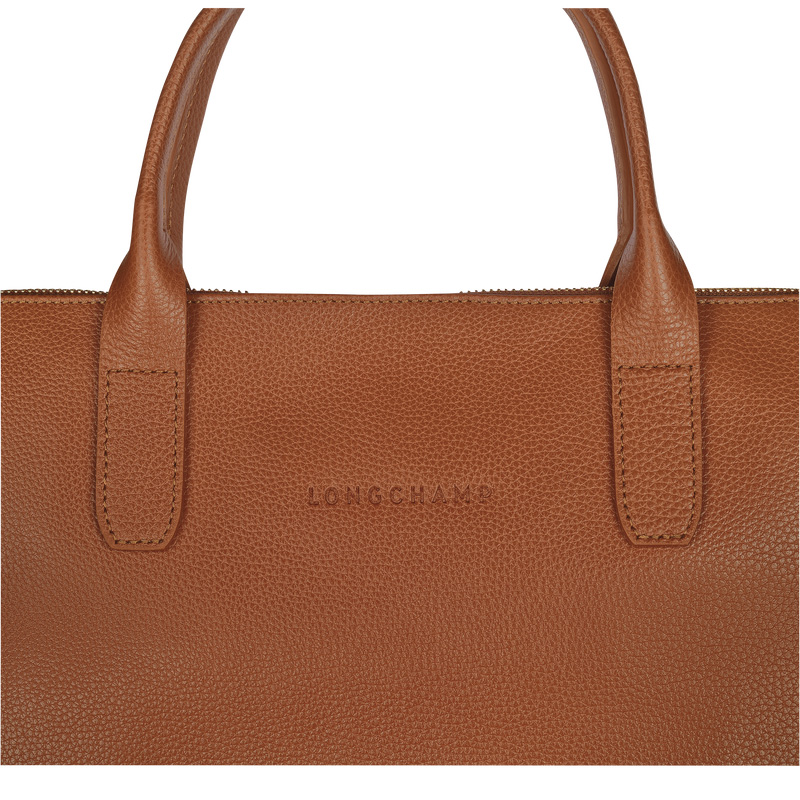 Longchamp | Le Foulonné S Briefcase Caramel - Leather | Caramel