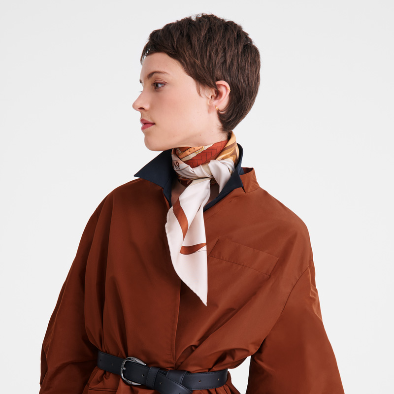 Longchamp | Tête de cheval Silk scarf 90 Ballerina - OTHER | Ballerina