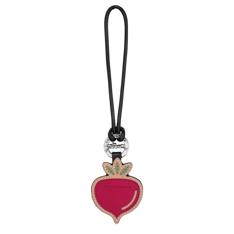 Longchamp | Longcharm Keyring Beetroot - Leather | Beetroot
