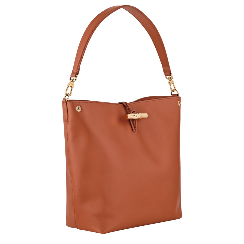 Longchamp | Le Roseau M Hobo bag Bark - Leather | Bark