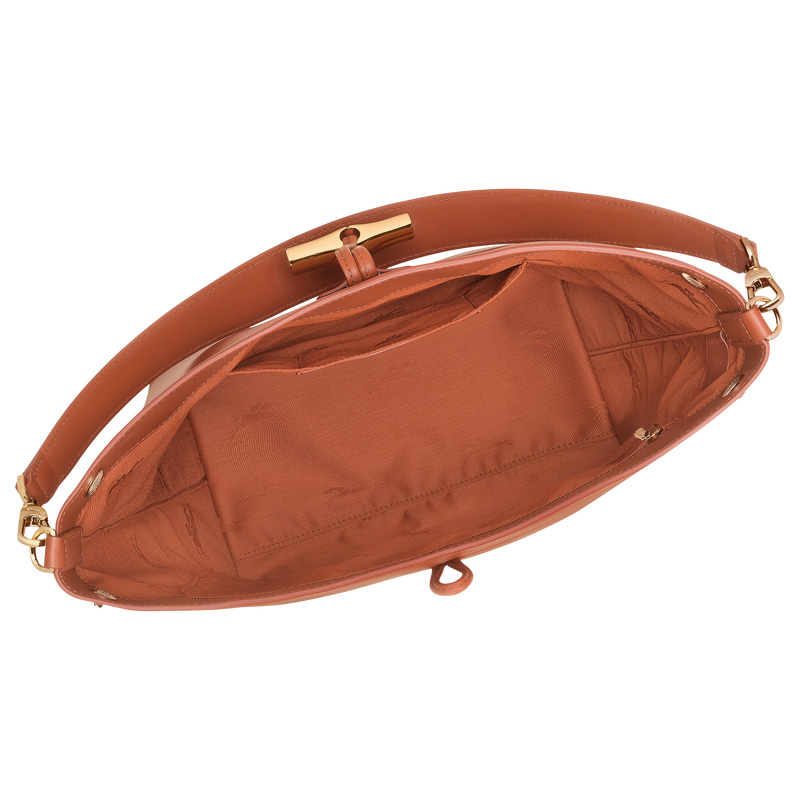 Longchamp | Le Roseau M Hobo bag Bark - Leather | Bark