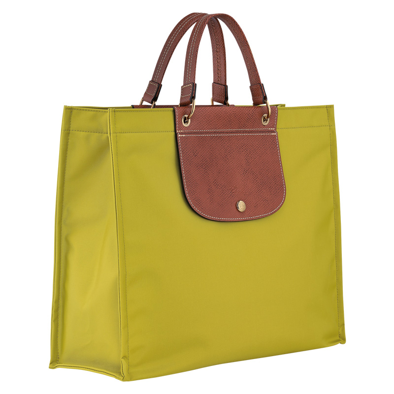 Longchamp | Cabas L Tote Bag Kiwi Green - Canvas | Kiwi Green