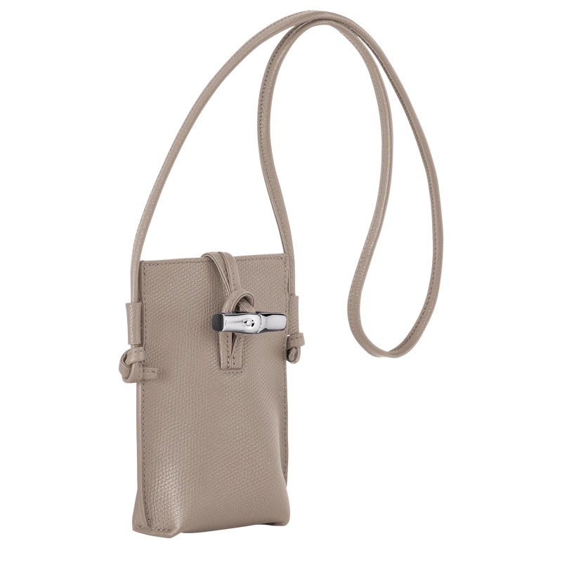 Longchamp | Le Roseau Phone case Clay - Leather | Clay
