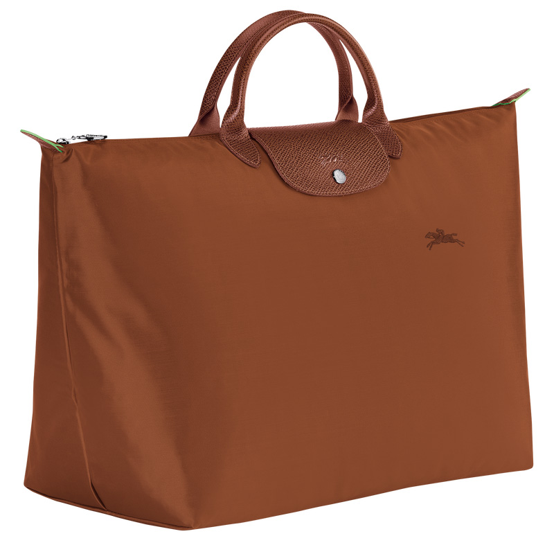 Longchamp | Le Pliage Green L Travel bag Cognac - Recycled canvas | Cognac