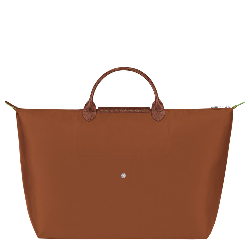 Longchamp | Le Pliage Green L Travel bag Cognac - Recycled canvas | Cognac