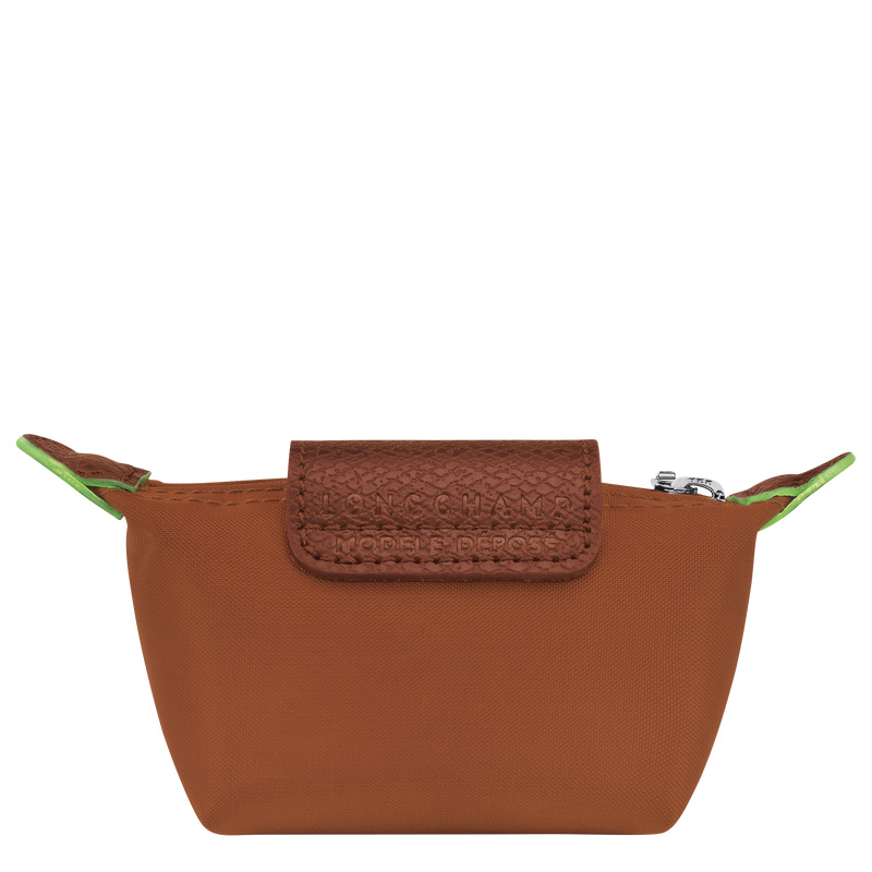 Longchamp | Le Pliage Green Coin purse Cognac - Recycled canvas | Cognac