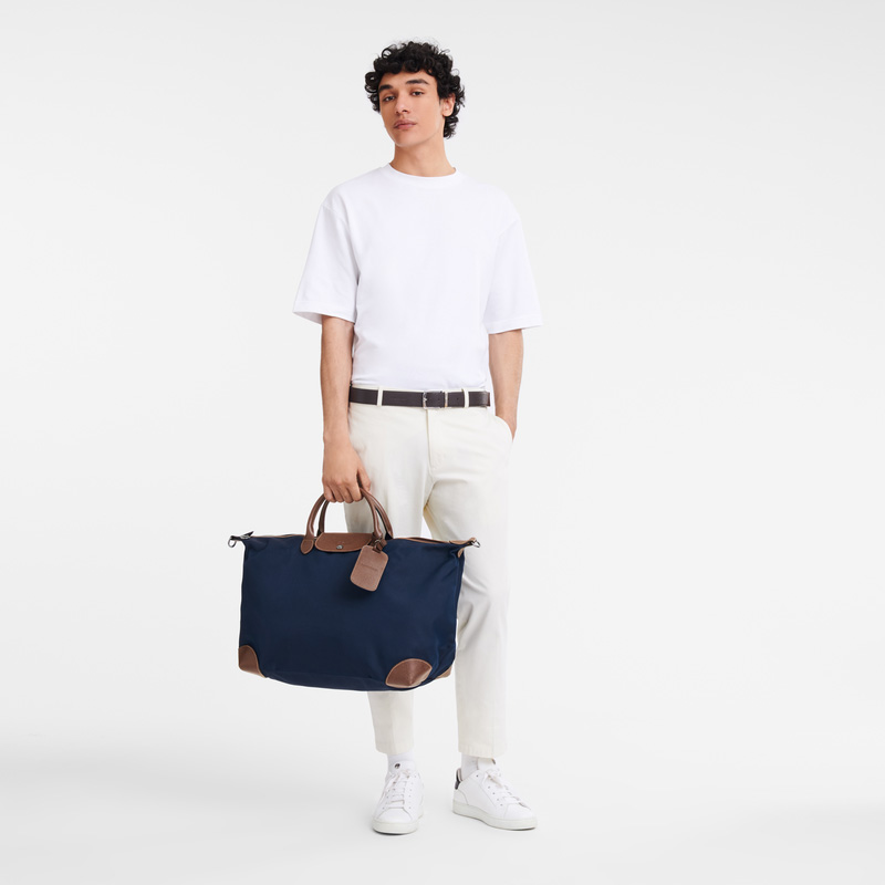 Longchamp | Boxford XL Travel bag Blue - Recycled canvas | Blue
