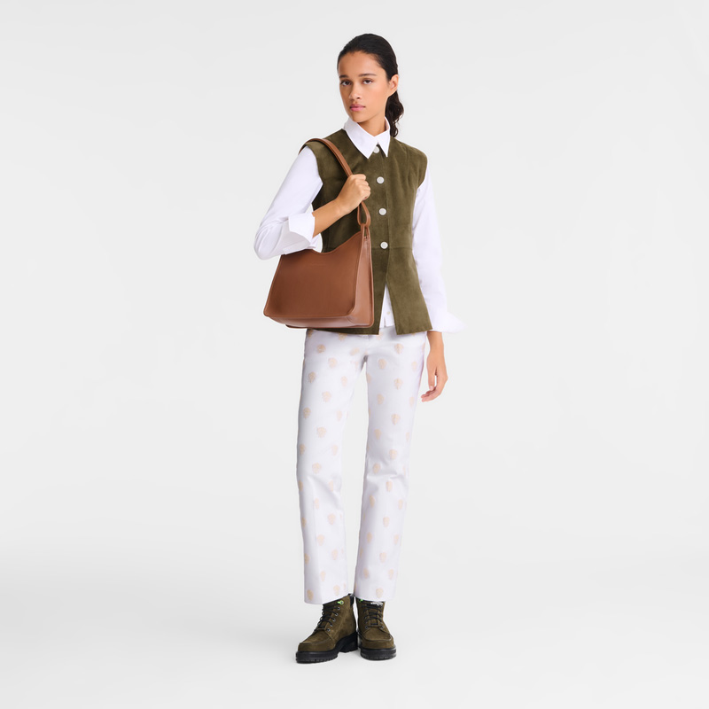 Longchamp | Le Foulonné M Hobo bag Caramel - Leather | Caramel