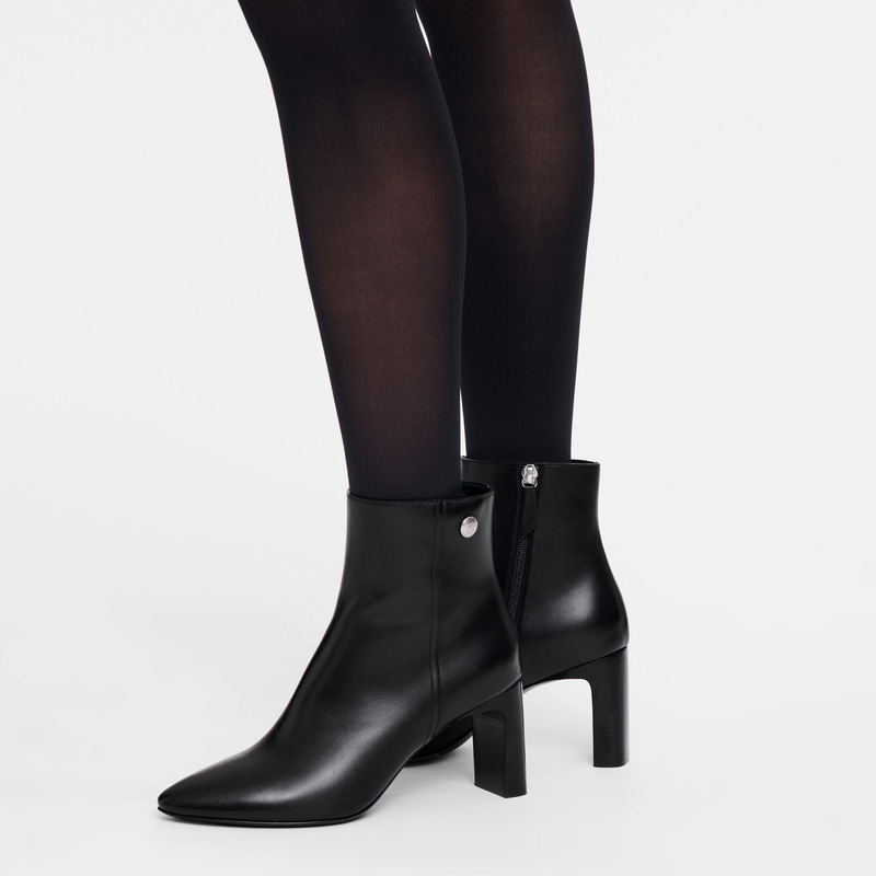 Longchamp | Epure Low Boots Black - Leather | Black
