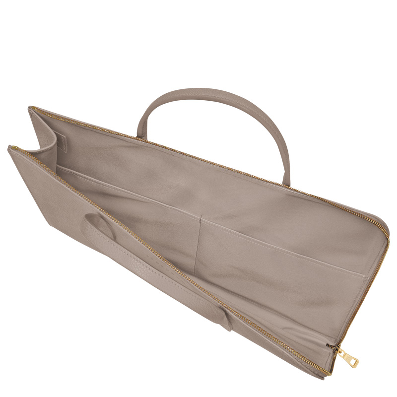 Longchamp | Le Foulonné S Briefcase Turtledove - Leather | Turtledove
