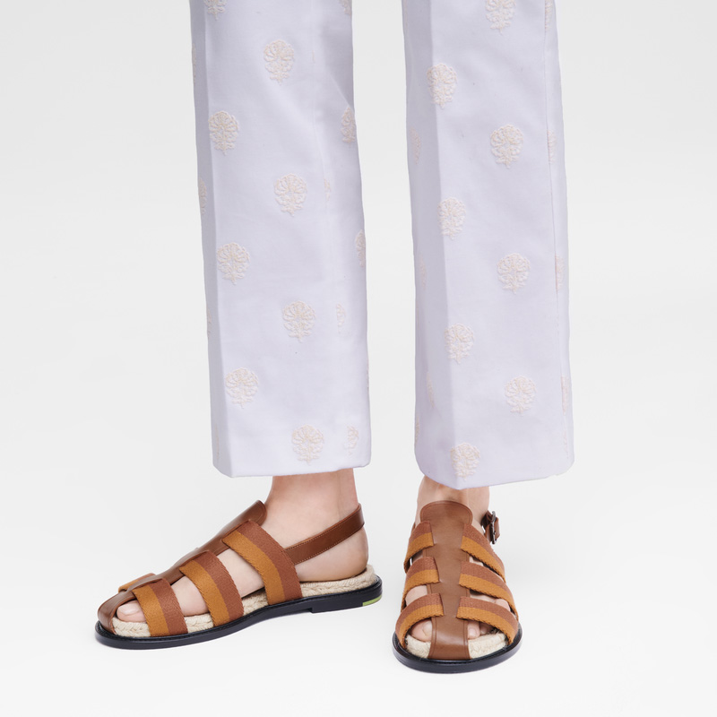 Longchamp | Shadow Sandals Cognac - OTHER | Cognac