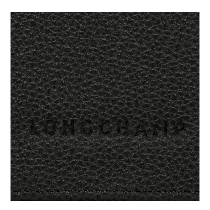 Longchamp | Le Foulonné Continental wallet Black - Leather | Black