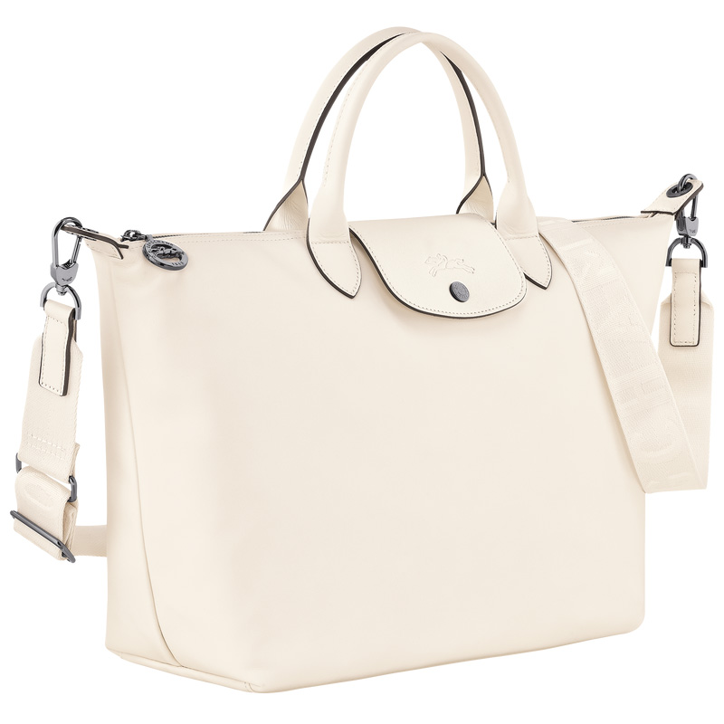 Longchamp | Le Pliage Xtra L Handbag Ecru - Leather | Ecru