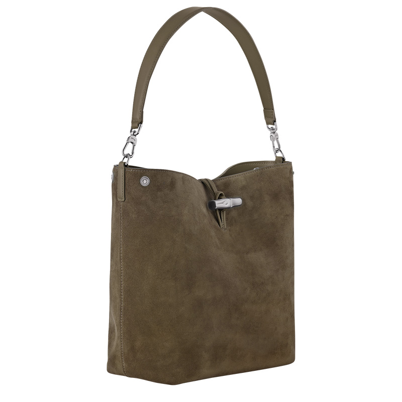 Longchamp | Le Roseau M Hobo bag Olive - Leather | Olive