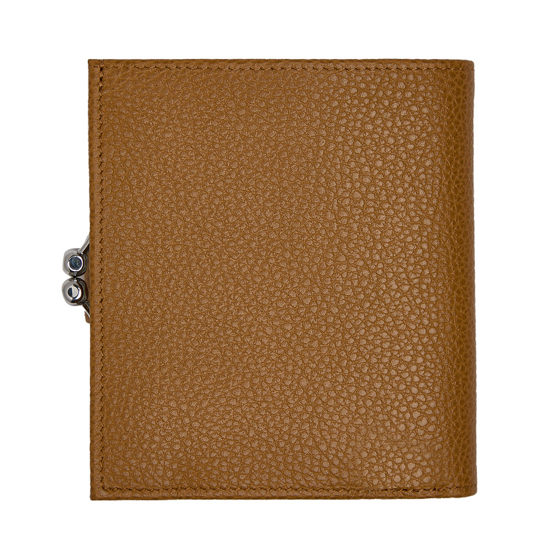 Longchamp | Le Foulonné Compact wallet Walnut - Leather | Walnut