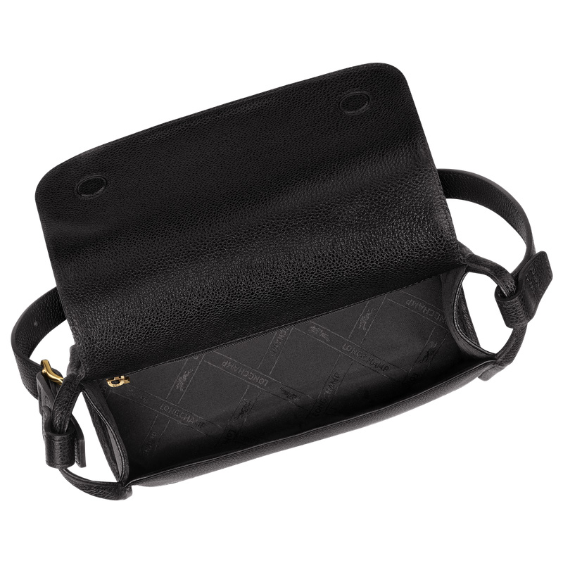 Longchamp | Le Foulonné M Crossbody bag Black - Leather | Black