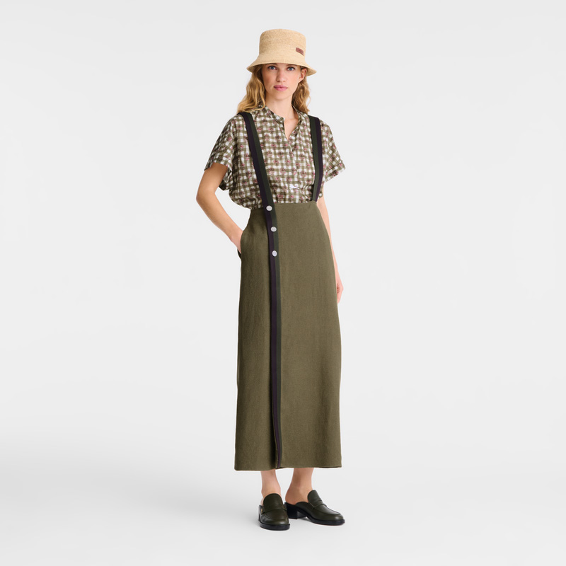 Longchamp | Midi skirt Artichoke - Canvas | Artichoke