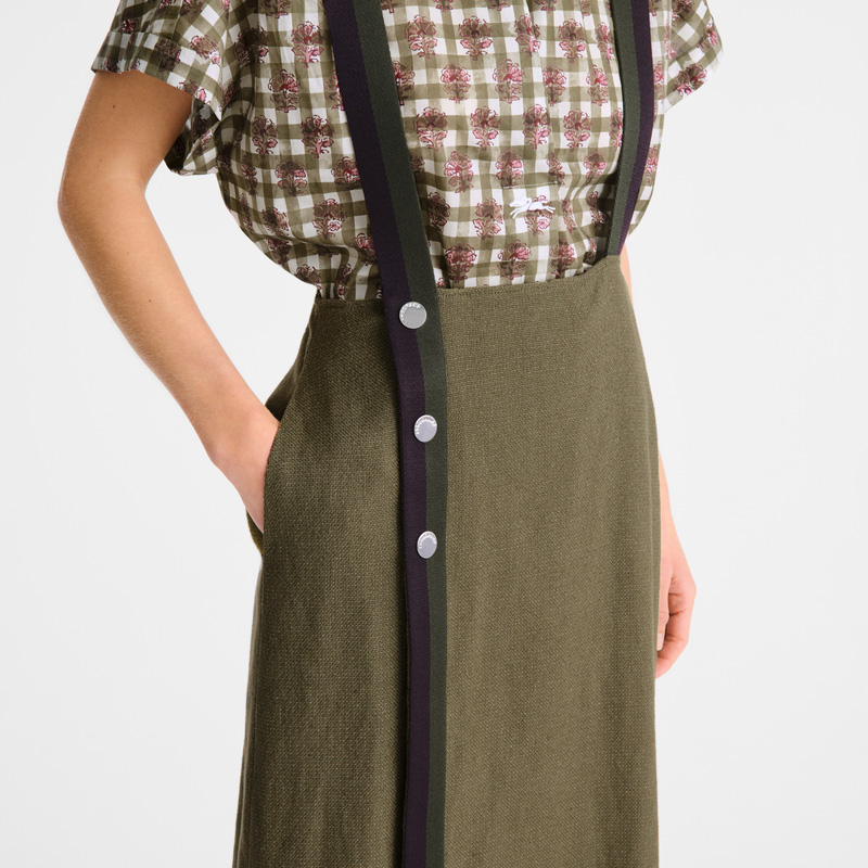 Longchamp | Midi skirt Artichoke - Canvas | Artichoke
