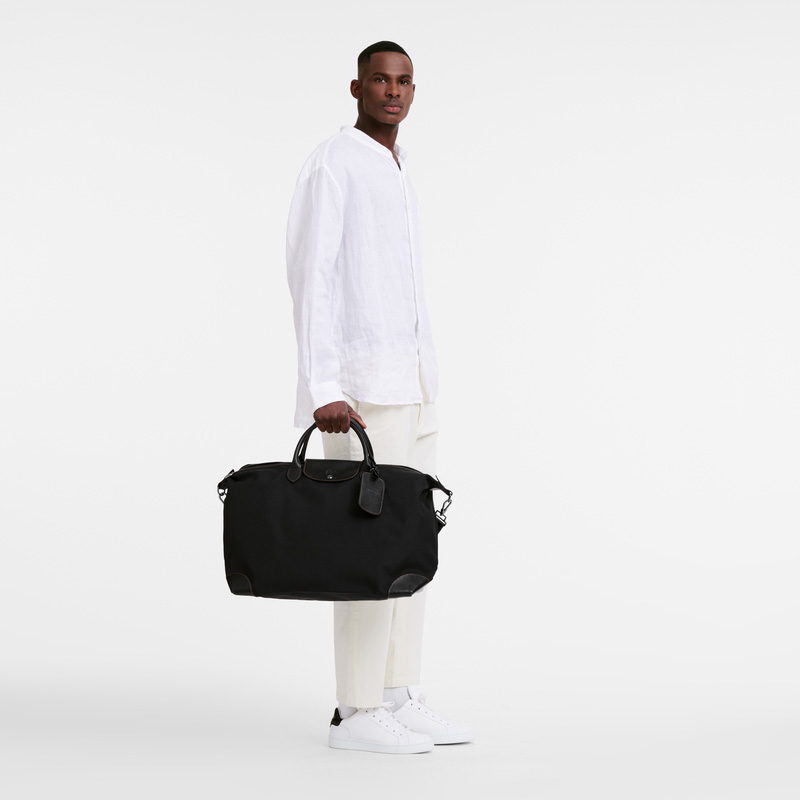 Longchamp | Boxford L Travel bag Black - Recycled canvas | Black