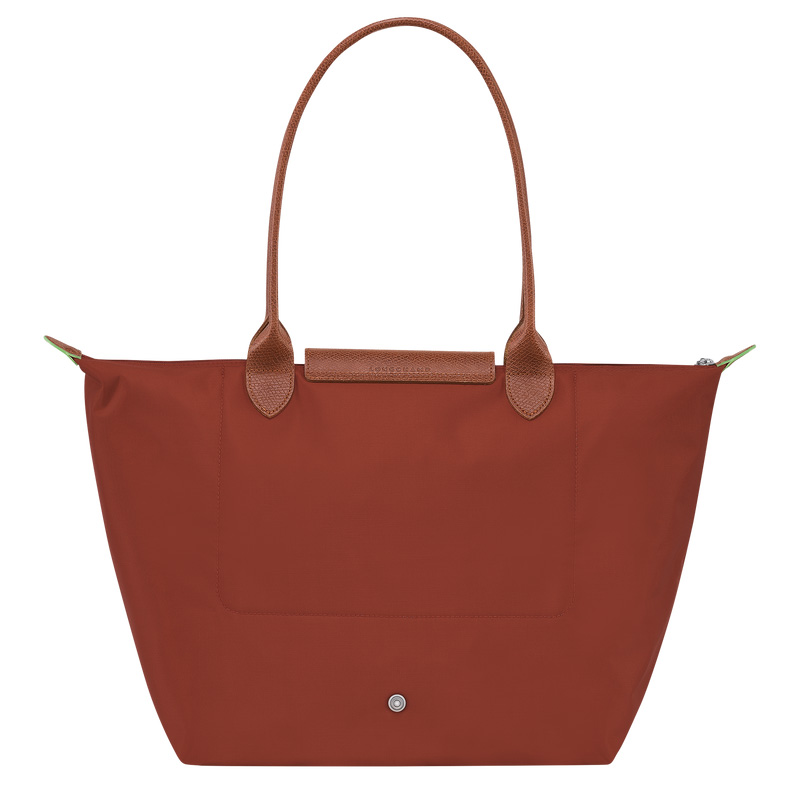 Longchamp | Le Pliage Green L Tote bag Chestnut - Recycled canvas | Chestnut