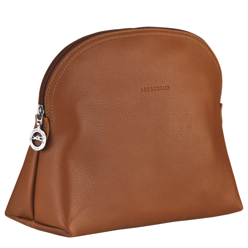 Longchamp | Le Foulonné Toiletry case Caramel - Leather | Caramel