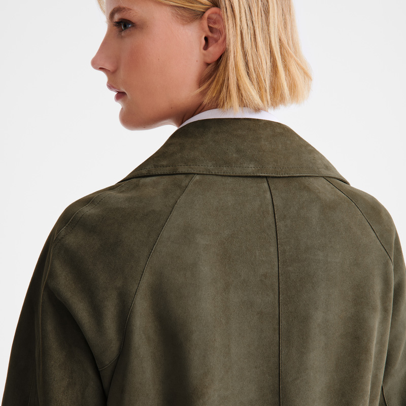 Longchamp | Safari jacket Khaki - Leather | Khaki