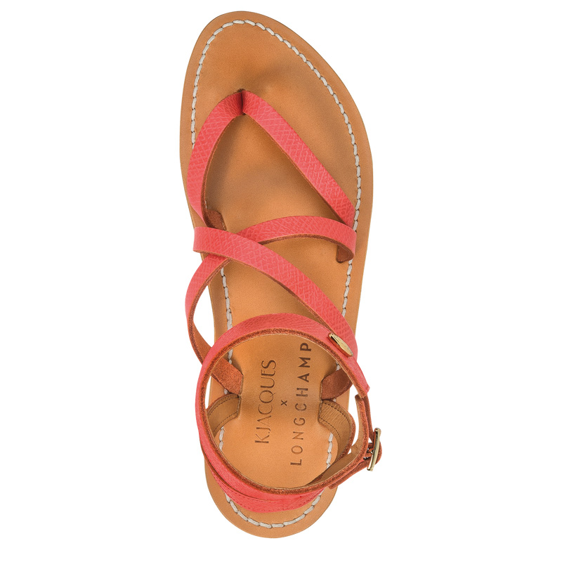 Longchamp | x K.Jacques Sandals Strawberry - Leather | Strawberry