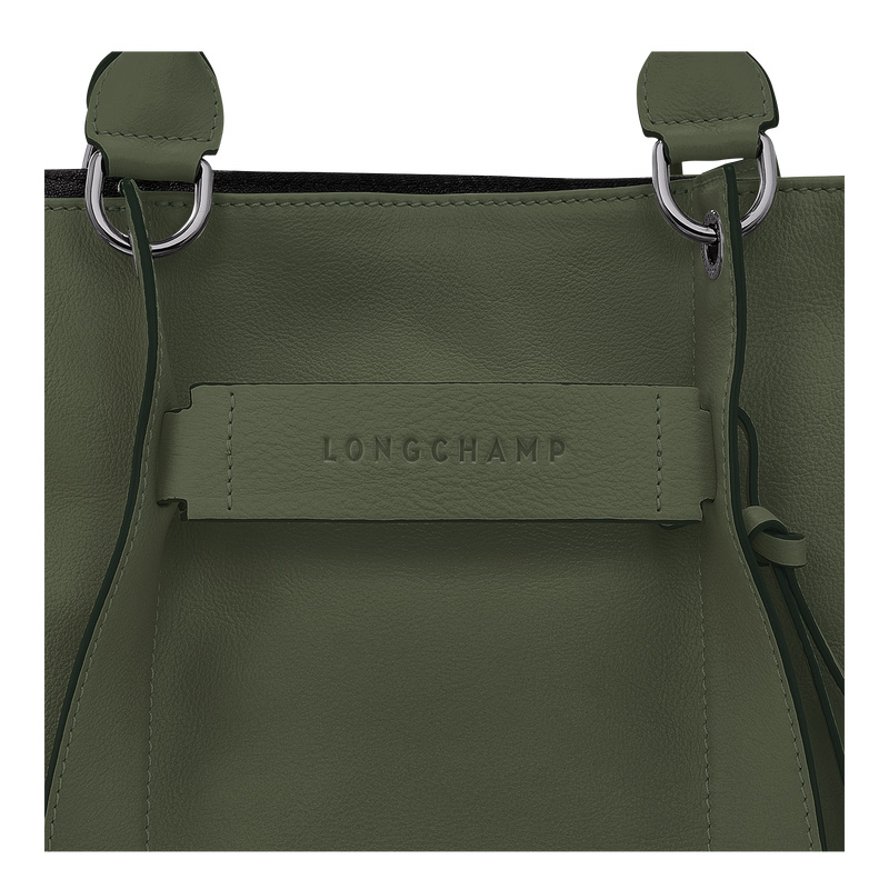 Longchamp | 3D L Handbag Khaki - Leather | Khaki