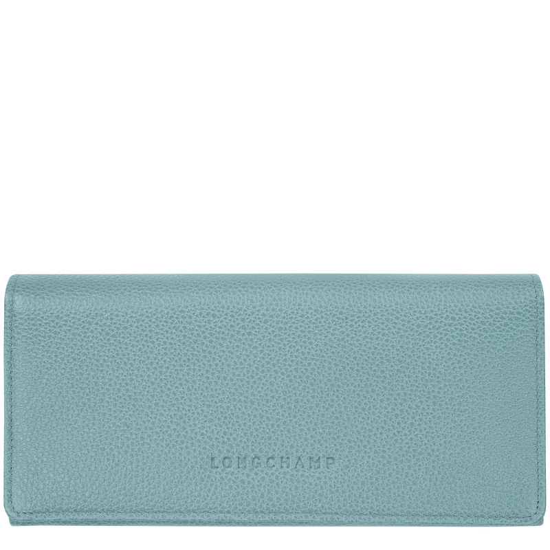 Longchamp | Le Foulonné Continental wallet Eucalyptus - Leather | Eucalyptus