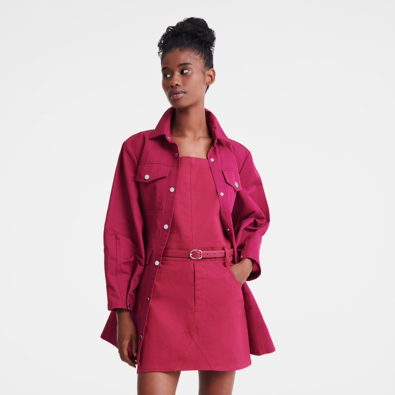 Longchamp | Le Foulonné Ladies' belt Beetroot - Leather | Beetroot