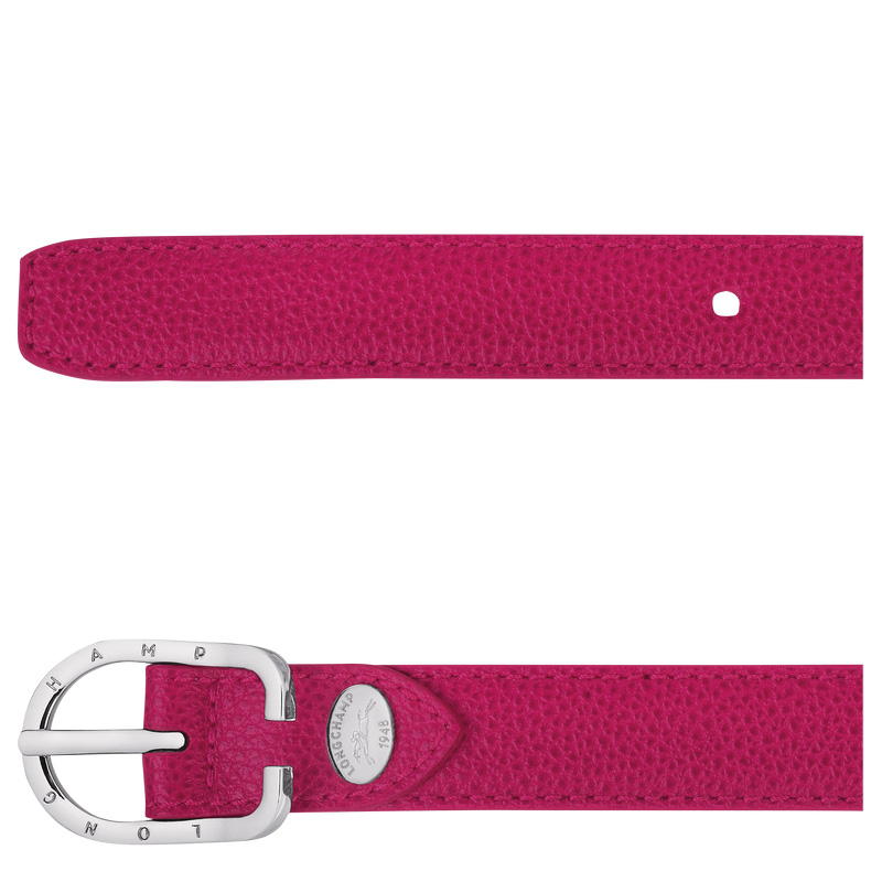 Longchamp | Le Foulonné Ladies' belt Beetroot - Leather | Beetroot