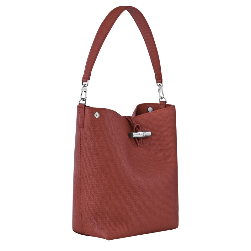 Longchamp | Le Roseau M Shoulder bag Chestnut - Leather | Chestnut