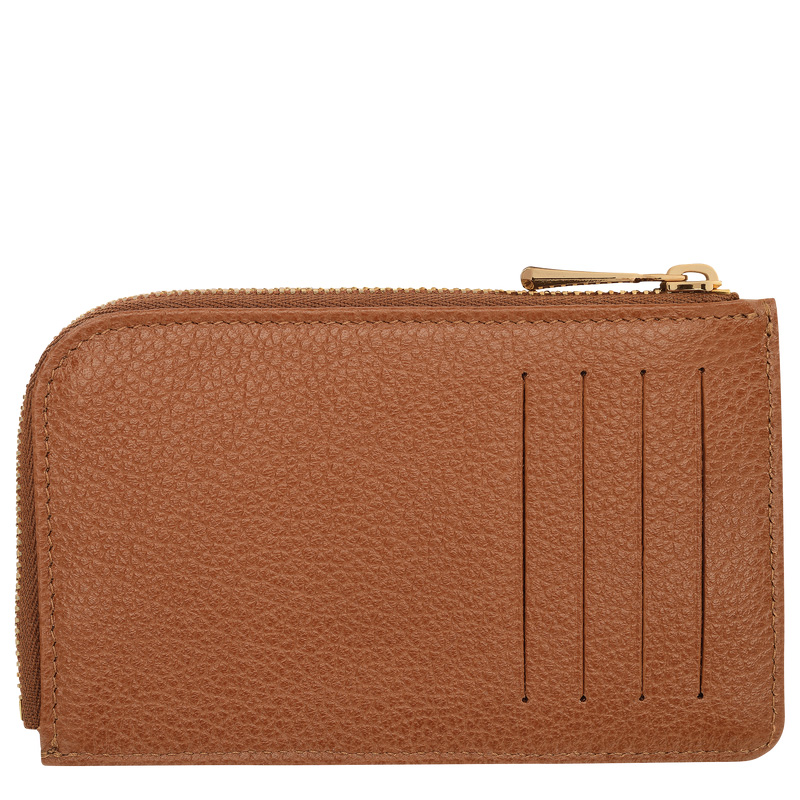 Longchamp | Le Foulonné Card holder Caramel - Leather | Caramel