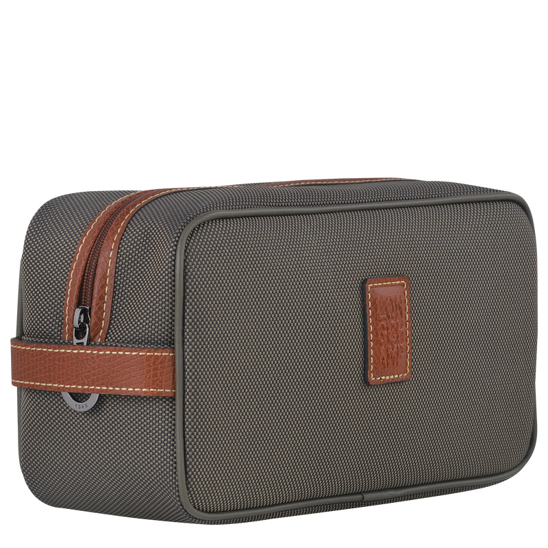 Longchamp | Boxford Toiletry case Brown - Recycled canvas | Brown