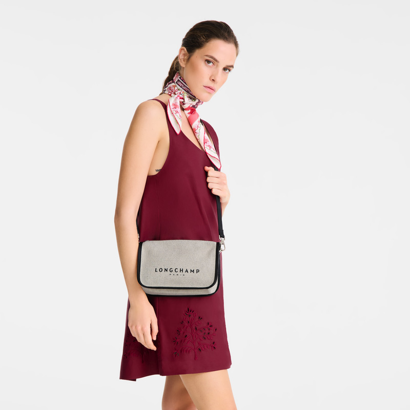 Longchamp | Essential S Crossbody bag Ecru - Canvas | Ecru