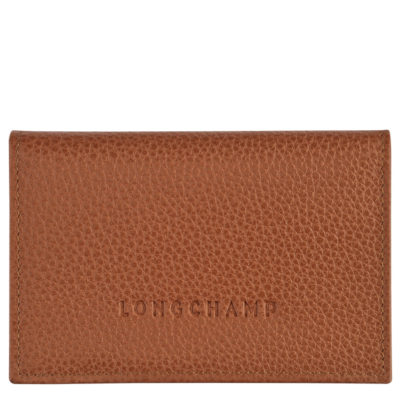 Longchamp | Le Foulonné Card holder Caramel - Leather | Caramel