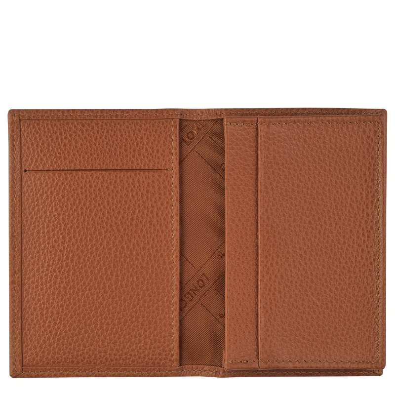 Longchamp | Le Foulonné Card holder Caramel - Leather | Caramel