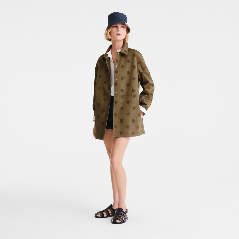 Longchamp | Coat Artichoke - Embroidered gabardine | Artichoke
