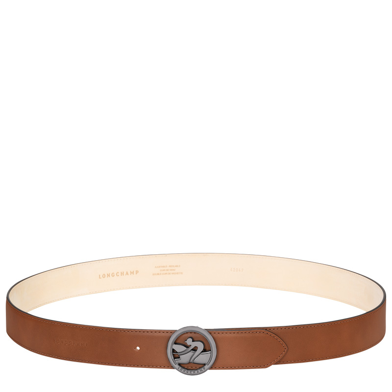 Longchamp | Box-Trot Men's belt Cognac - Leather | Cognac