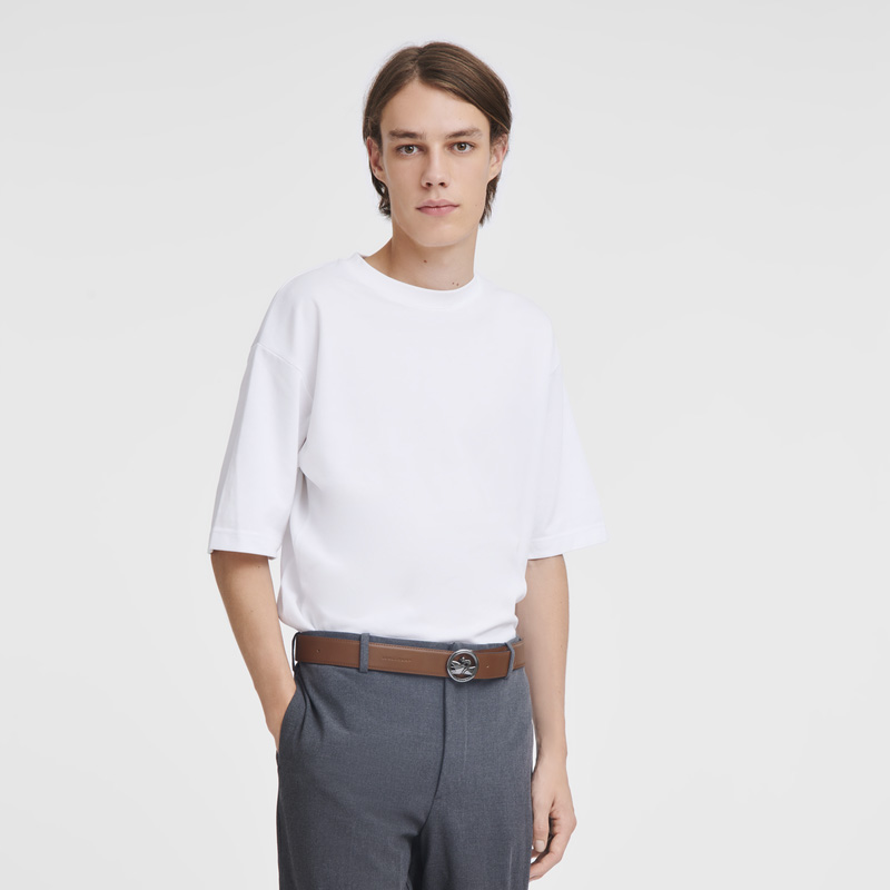 Longchamp | Box-Trot Men's belt Cognac - Leather | Cognac