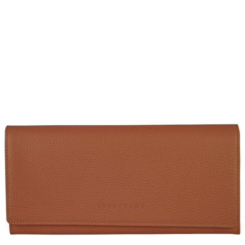 Longchamp | Le Foulonné Continental wallet Caramel - Leather | Caramel