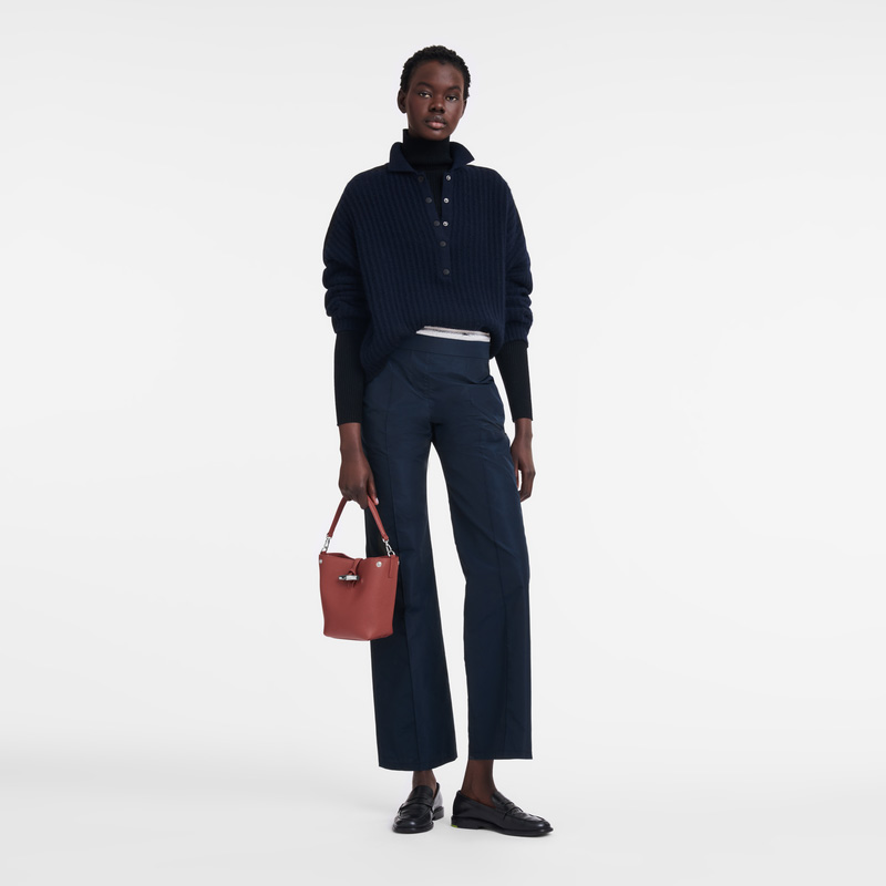 Longchamp | Le Roseau XS Bucket bag Chestnut - Leather | Chestnut