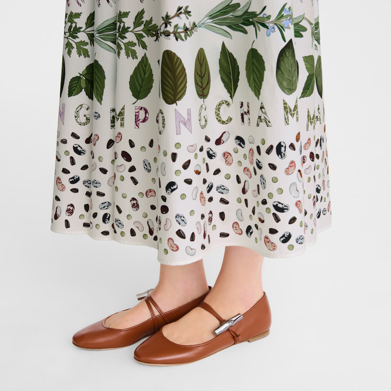 Longchamp | Le Roseau Ballerinas Bark - Leather | Bark