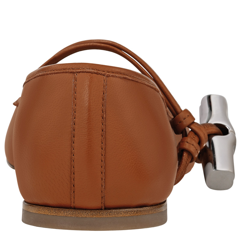 Longchamp | Le Roseau Ballerinas Bark - Leather | Bark